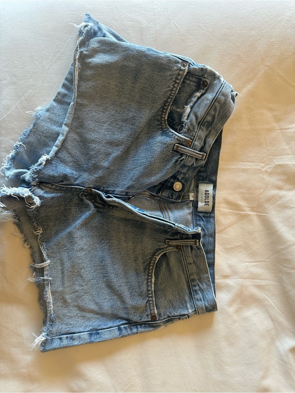 Agolde Light Blue Denim High-Rise Jeans Parker